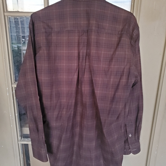 BURBERRY LONDON Vintage mens Brown Nova Check button front shirt Made in USA M - Picture 3 of 8